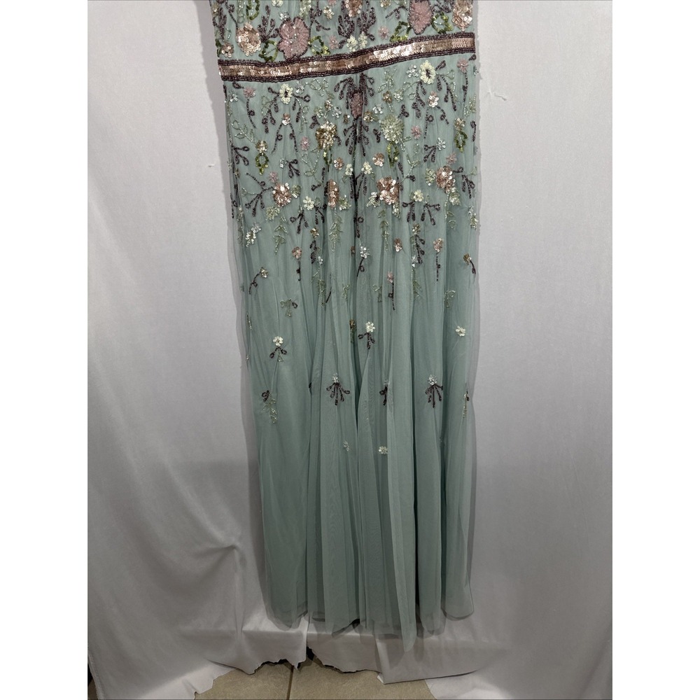NEW Mac Duggal‎ [ 18 ] 9136 Embellished High Neck Butterfly Sleeve Gown J2223 - Picture 8 of 15